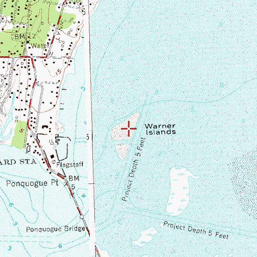 Topographic Map of Warner Islands, NY