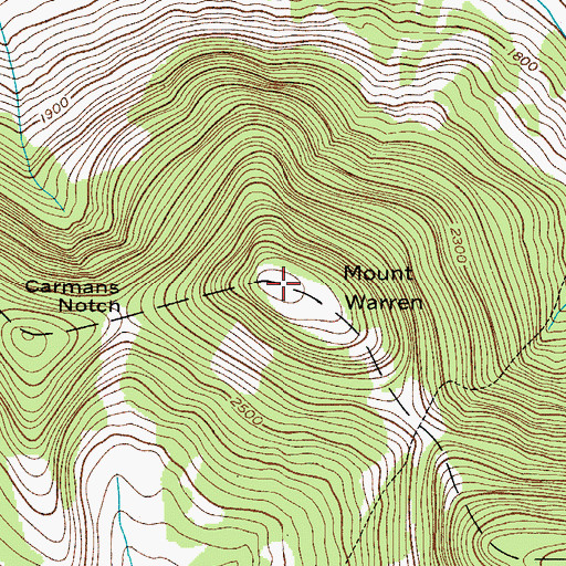 Topographic Map of Mount Warren, NY