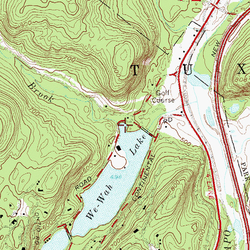 Topographic Map of Warwick Brook, NY