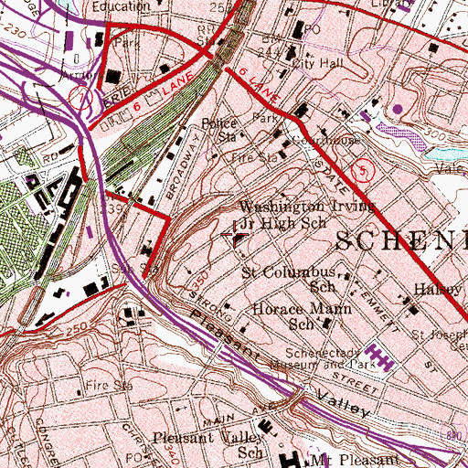 Topographic Map of Washington Irving Educational Center, NY