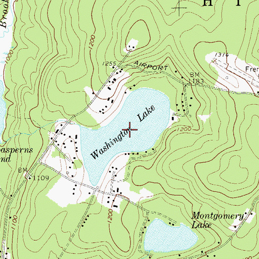 Topographic Map of Washington Lake, NY