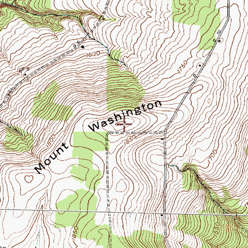Topographic Map of Mount Washington, NY