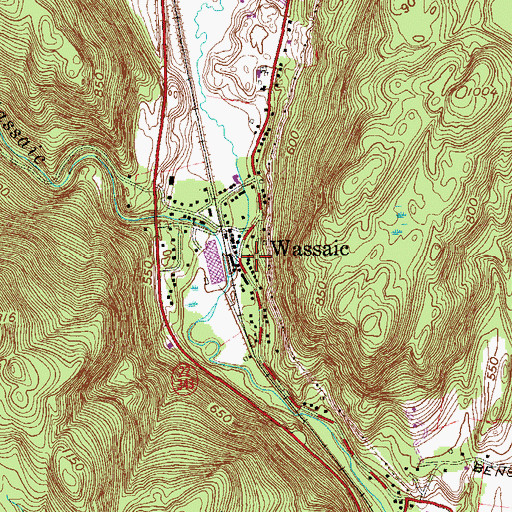Topographic Map of Wassaic, NY