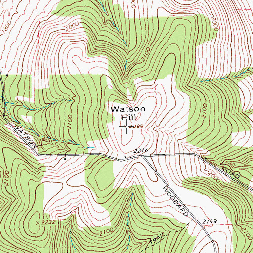 Topographic Map of Watson Hill, NY