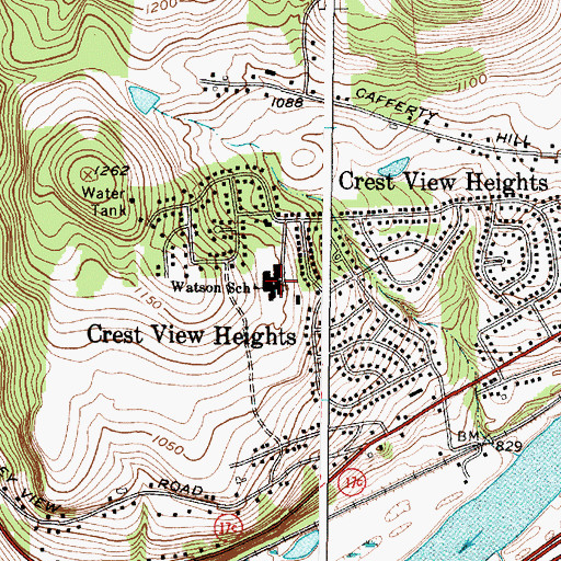 Topographic Map of Thomas J Watson Sr Elementary School, NY