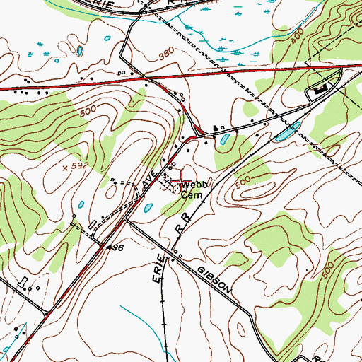 Topographic Map of Webb Cemetery, NY