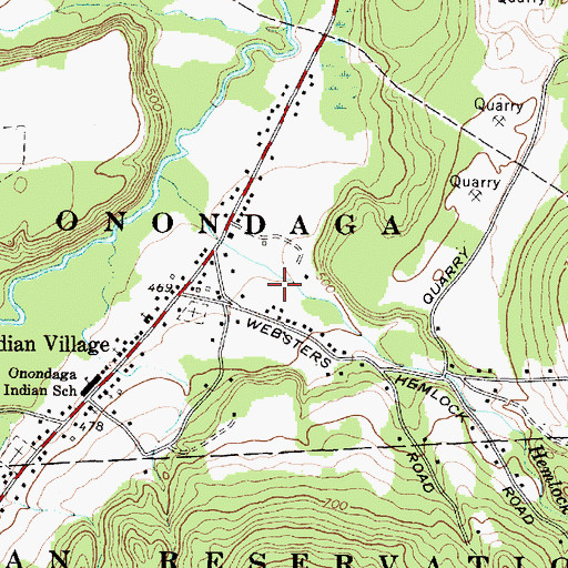 Topographic Map of Webb Hollow, NY