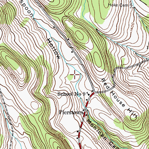 Topographic Map of Wedderspoon Hollow, NY