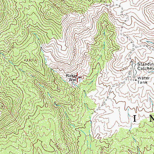 Topographic Map of Baker Well, AZ