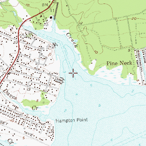 Topographic Map of Weesuck Creek, NY