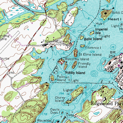 Topographic Map of Welcome Island, NY