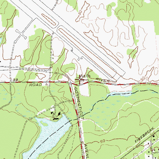 Topographic Map of Wells Cemetery, NY