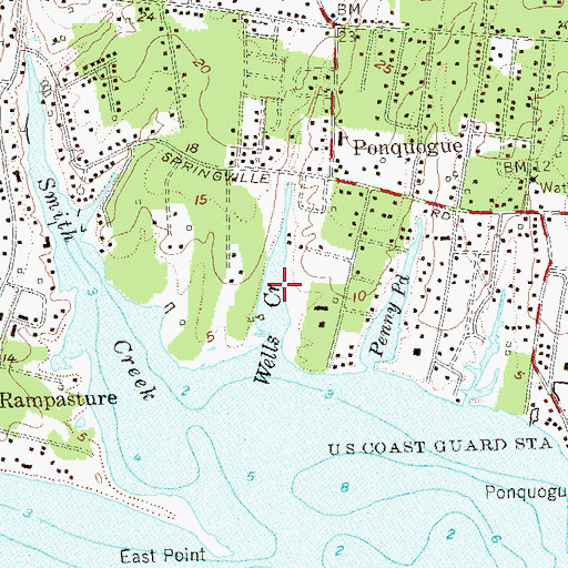Topographic Map of Wells Creek, NY
