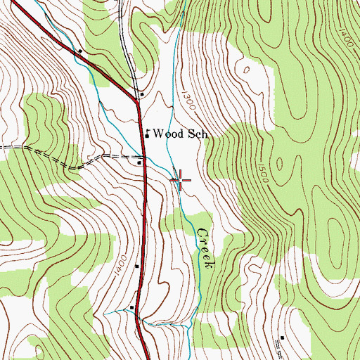 Topographic Map of Wells Creek, NY