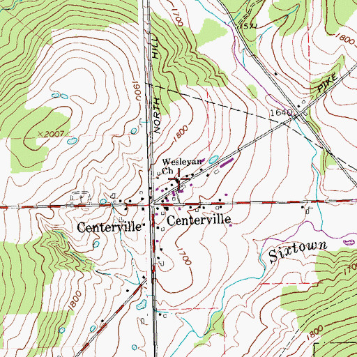 Topographic Map of Wesleyan Church, NY
