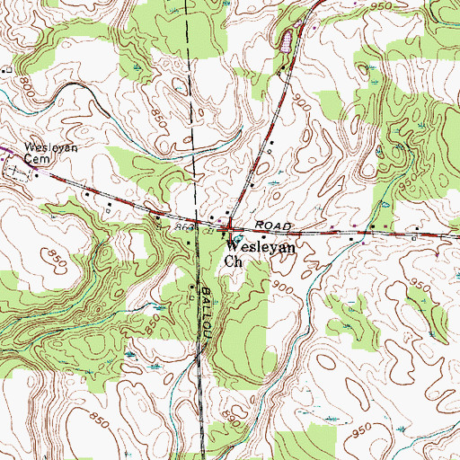 Topographic Map of Wesleyan Church, NY