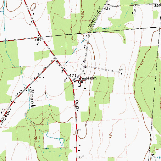 Topographic Map of Wesleyan Church, NY