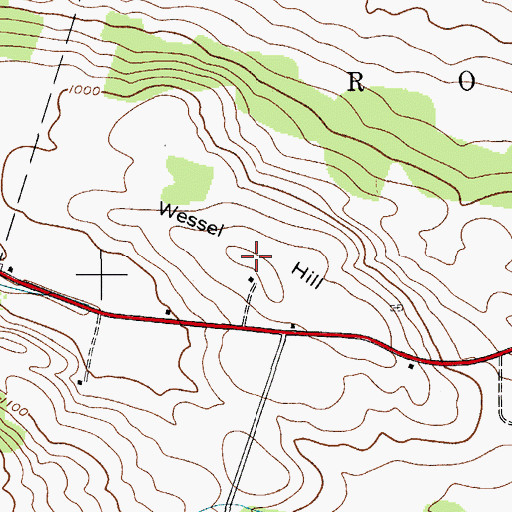Topographic Map of Wessel Hill, NY
