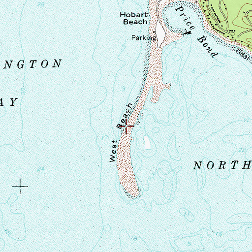 Topographic Map of West Beach, NY
