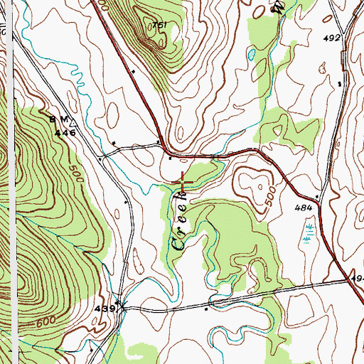 Topographic Map of West Beaver Brook, NY