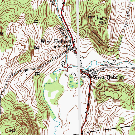 Topographic Map of West Branch Black Creek, NY