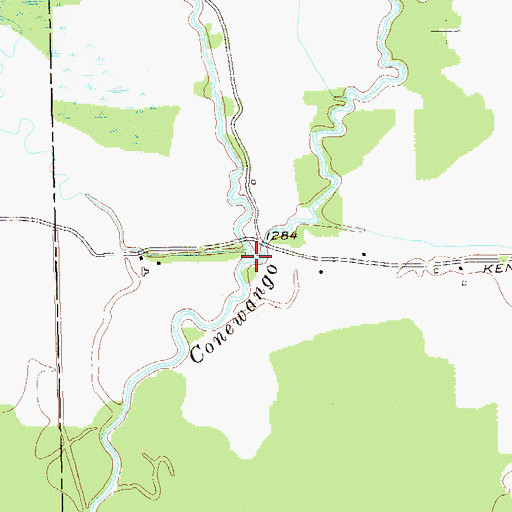 Topographic Map of West Branch Conewango Creek, NY