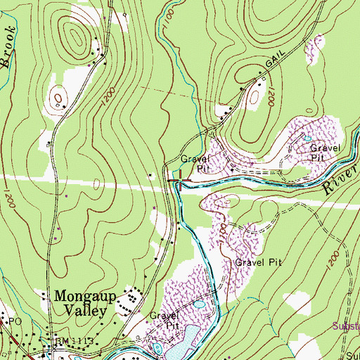 Topographic Map of West Branch Mongaup River, NY