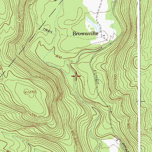 Topographic Map of West Branch Vernooy Kill, NY