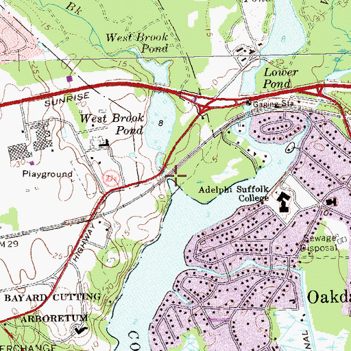 Topographic Map of West Brook, NY