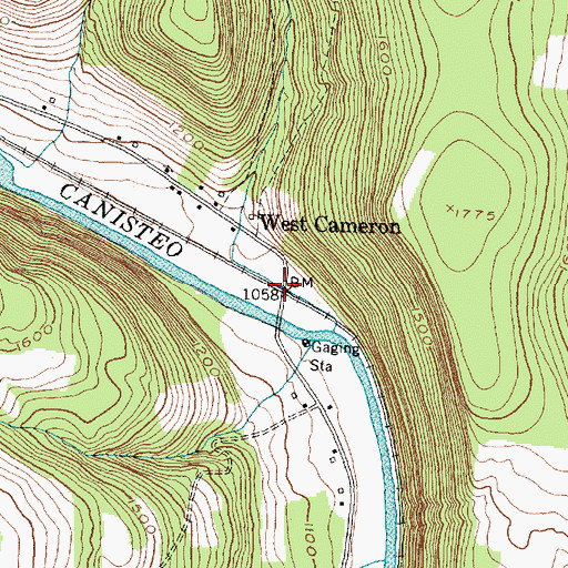 Topographic Map of West Cameron, NY