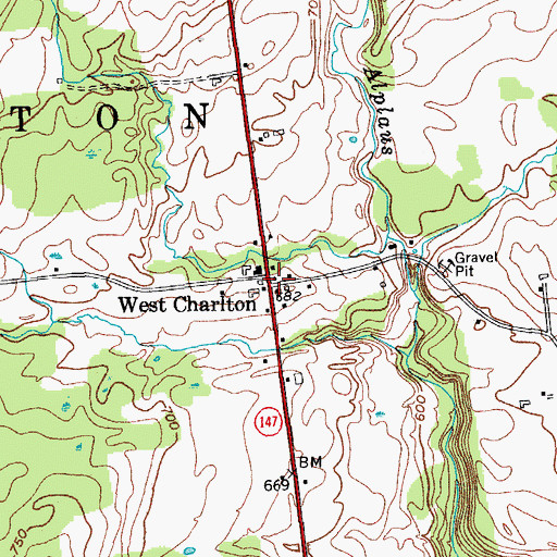 Topographic Map of West Charlton, NY