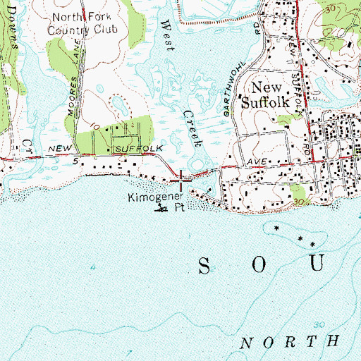 Topographic Map of West Creek, NY