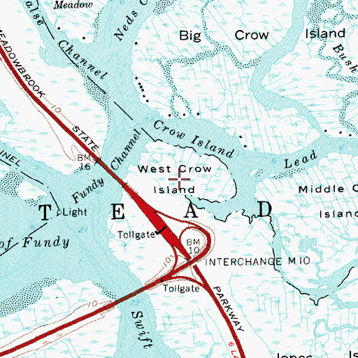 Topographic Map of West Crow Island, NY