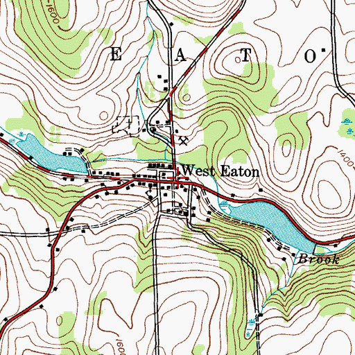 Topographic Map of West Eaton, NY