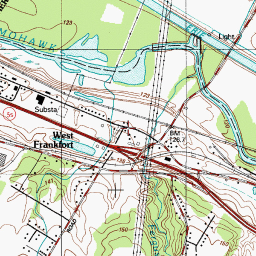 Topographic Map of West Frankfort, NY