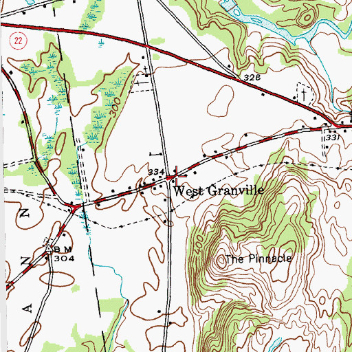 Topographic Map of West Granville, NY