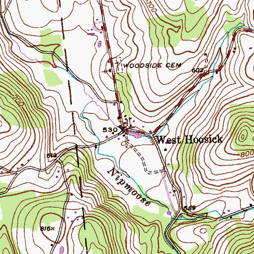 Topographic Map of West Hoosick, NY