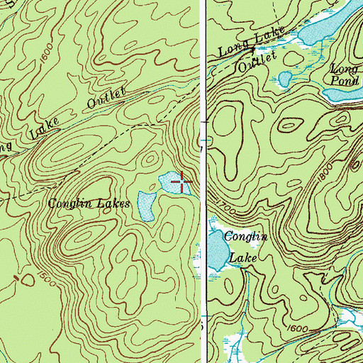 Topographic Map of Conglin Lakes, NY