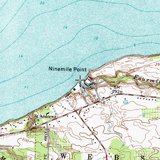Topographic Map of Fourmile Creek, NY