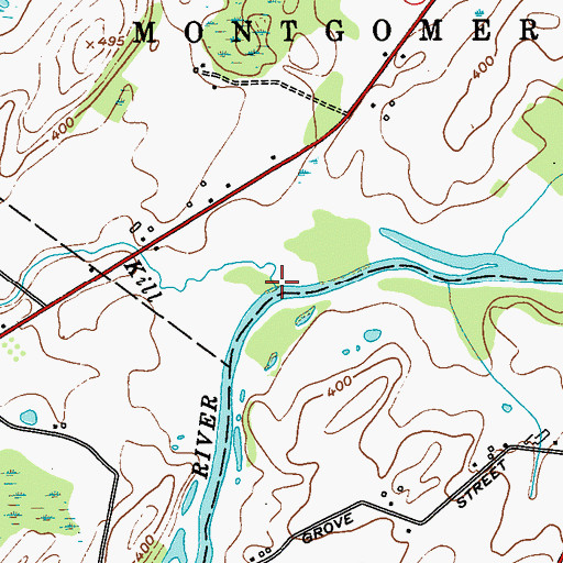 Topographic Map of Mannayunk Kill, NY