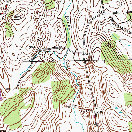 Topographic Map of Pencil Brook, NY