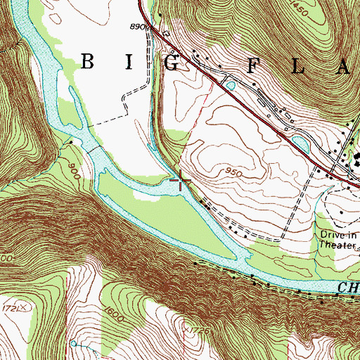 Topographic Map of Sing Sing Creek, NY