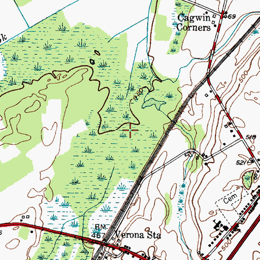 Topographic Map of Stony Creek, NY