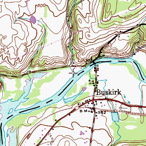 Topographic Map of Whipple Brook, NY