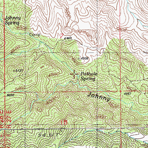 Topographic Map of Pothole Spring, AZ