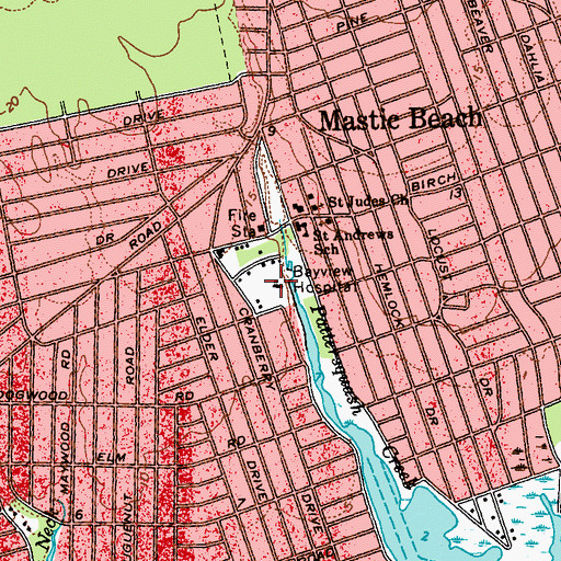 Topographic Map of Bayview Hospital, NY
