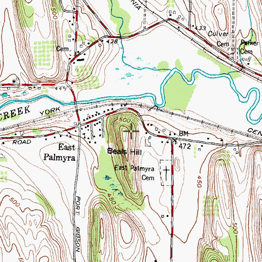 Topographic Map of Beals Hill, NY