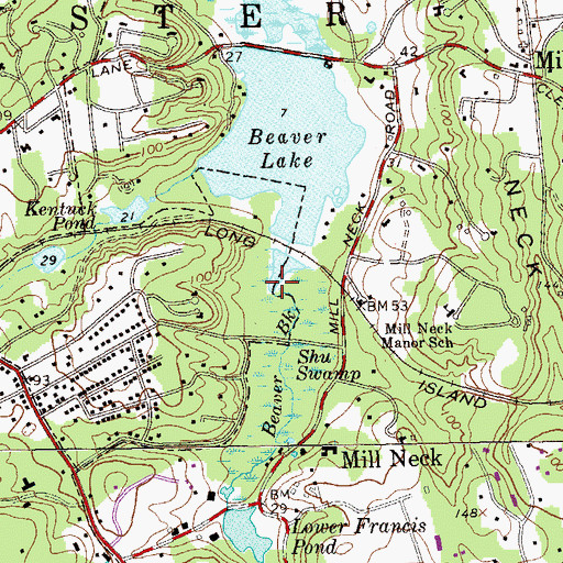Topographic Map of Beaver Brook, NY