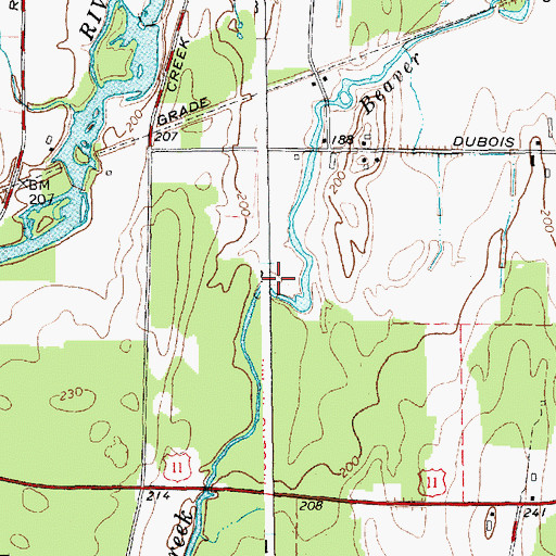 Topographic Map of Beaver Creek, NY