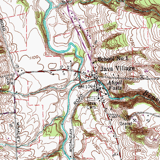 Topographic Map of Beaver Meadow Creek, NY